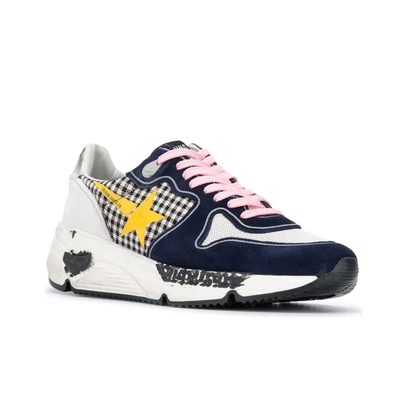 Golden Goose Running Sole Casual Shoes Women's Low Top White/Blue-2