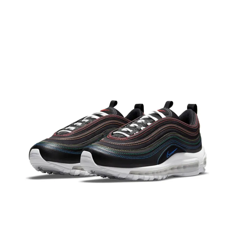 Nike Air Max 97 Black Rainbow Stitching (Men's)-2