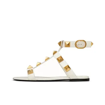 Valentino Garavani Roman Stud Flat Leather Sandals
