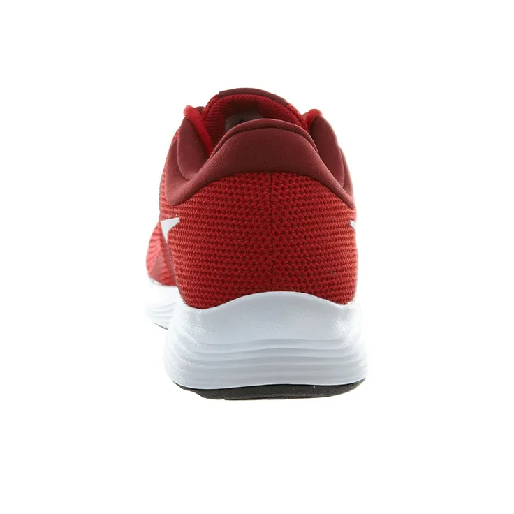 Nike REVOLUTION 4 Cushioned Anti-Slip Wear-Resistant Breathable Lightweight Low-Top Running Shoes Men's Red White-4