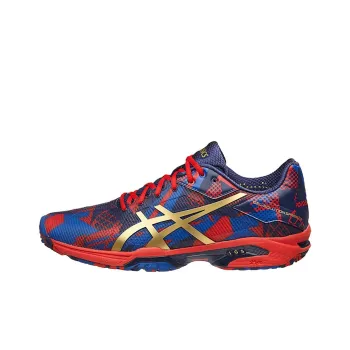 Asics Gel-Solution Speed 3 Wear-Resistant Low-Top Running Shoes Men's Red Blue