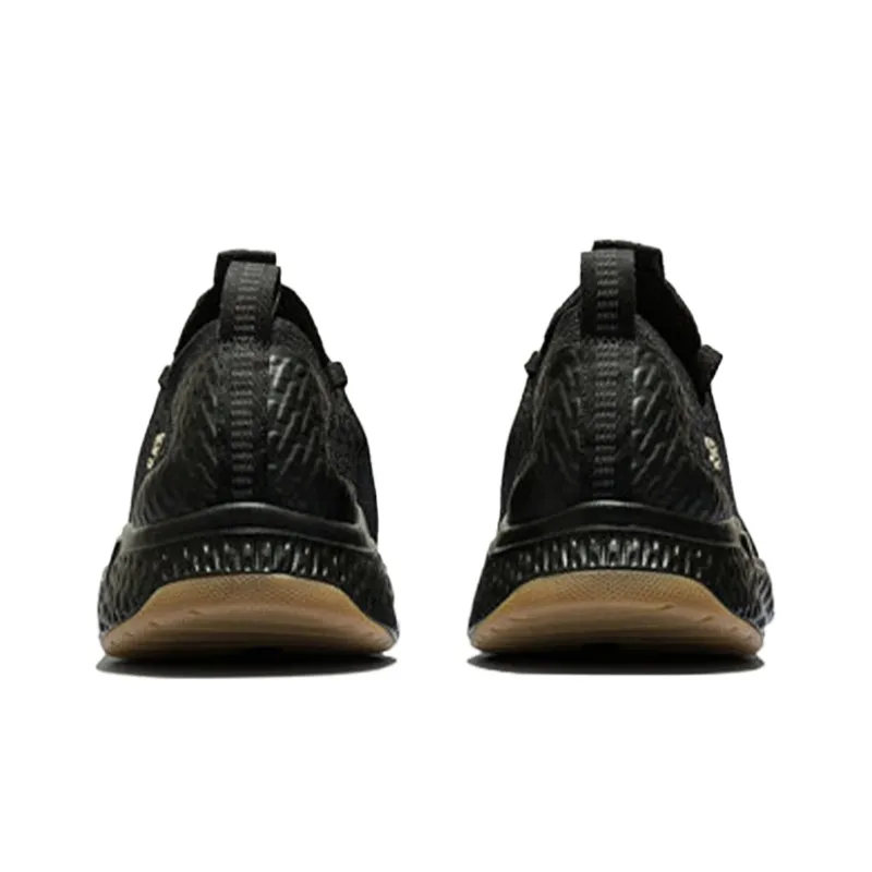 Skechers Solar Fuse Cushioning Anti-Slip Wear-Resistant Breathability Low-Top Casual Running Shoes Men's Black Gold-3