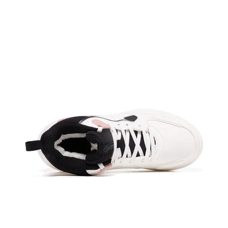 361° Casual Shoes Women's High Top Feather White/Obsidian Black-3