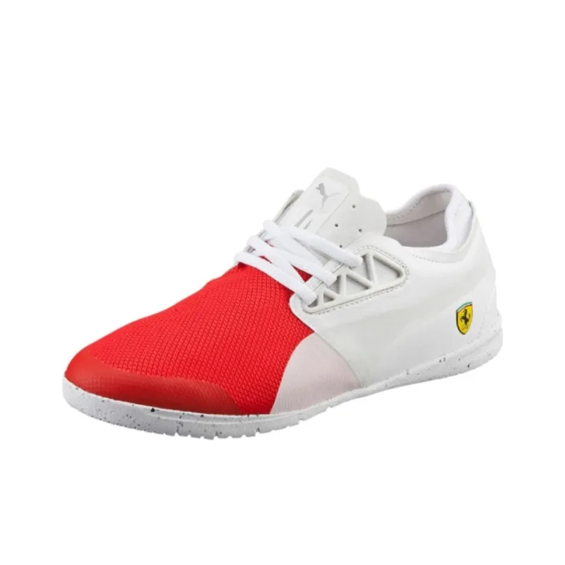 PUMA Ferrari Changer Ignite Slip-Resistant Breathable Low-Top Running Shoes Men's White Red-2