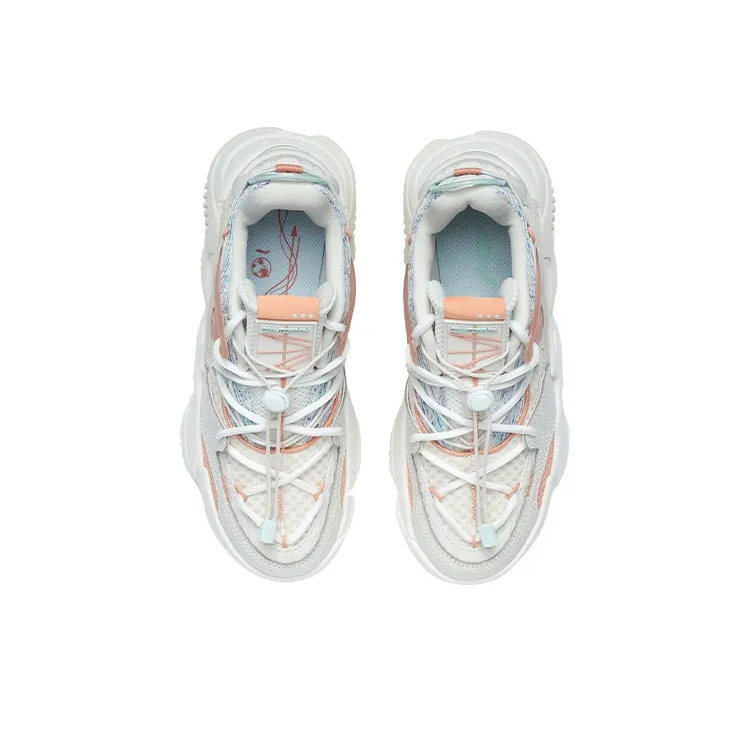 LiNing A Thousand Ways Cushioning Slip Resistant Low Top Casual Shoes Women's Mist White-2