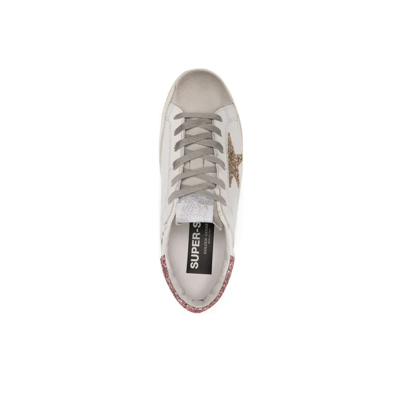 Golden Goose Super Star Stylish Skateboarding Shoes Women's White Pink-3