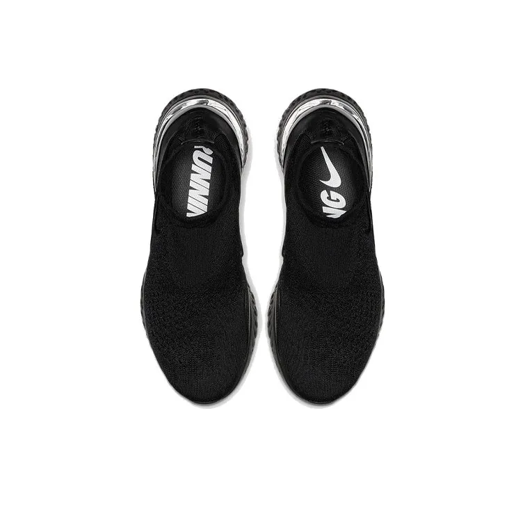 Nike Rise React Flyknit Triple Black-3
