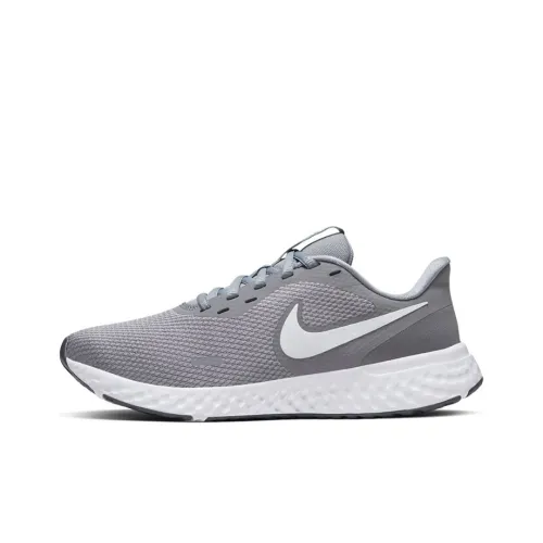 Nike Revolution 5 Series Running Shoes Women's Low-Top Gray/White