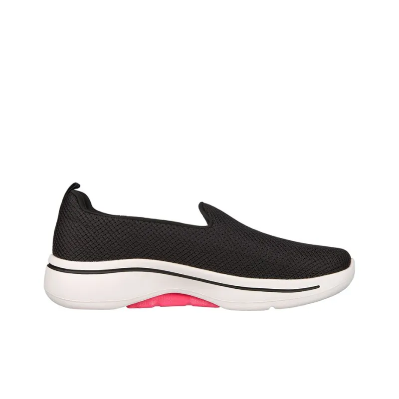 Skechers Go Walk Arch Fit Rateful Cushioning Anti-Slip And Wear-Resistant Low-Top Casual Shoes Women's Black Pink-1