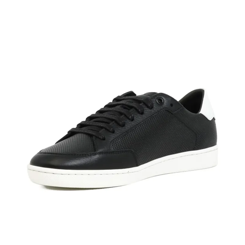 SAINT LAURENT SL/10 Skateboard Shoes Men Low Top Black White-2