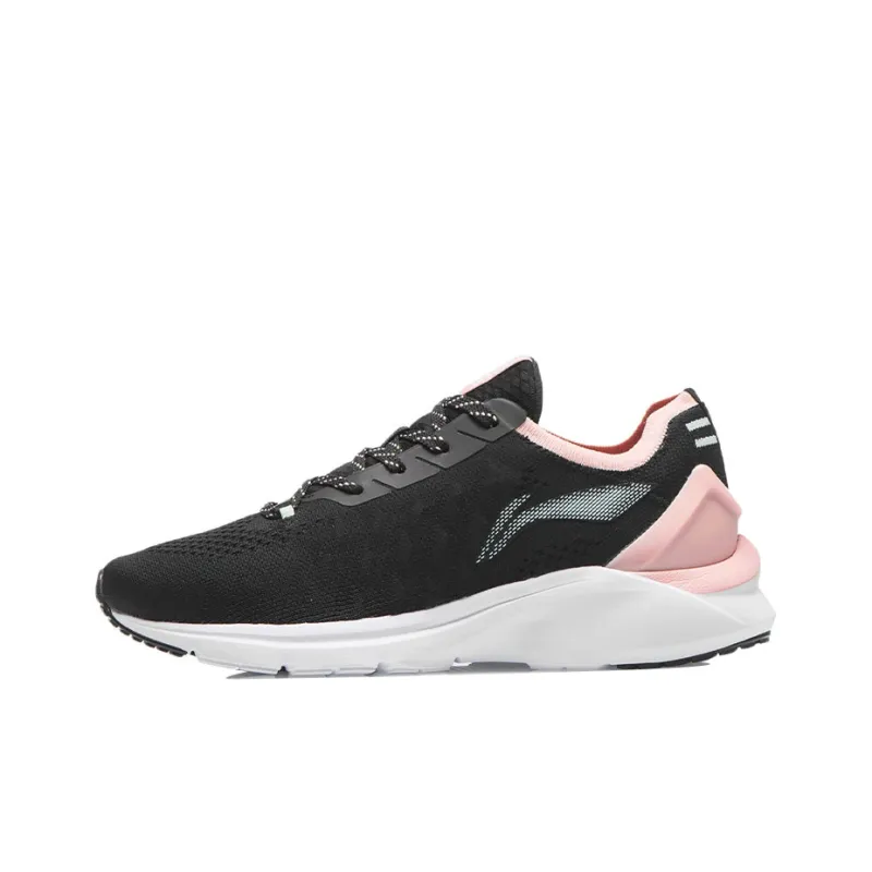 LiNing YunQue Slip Resistant Lightweight Breathable Cushioning Low Top Running Shoes Women's Black Pink-0