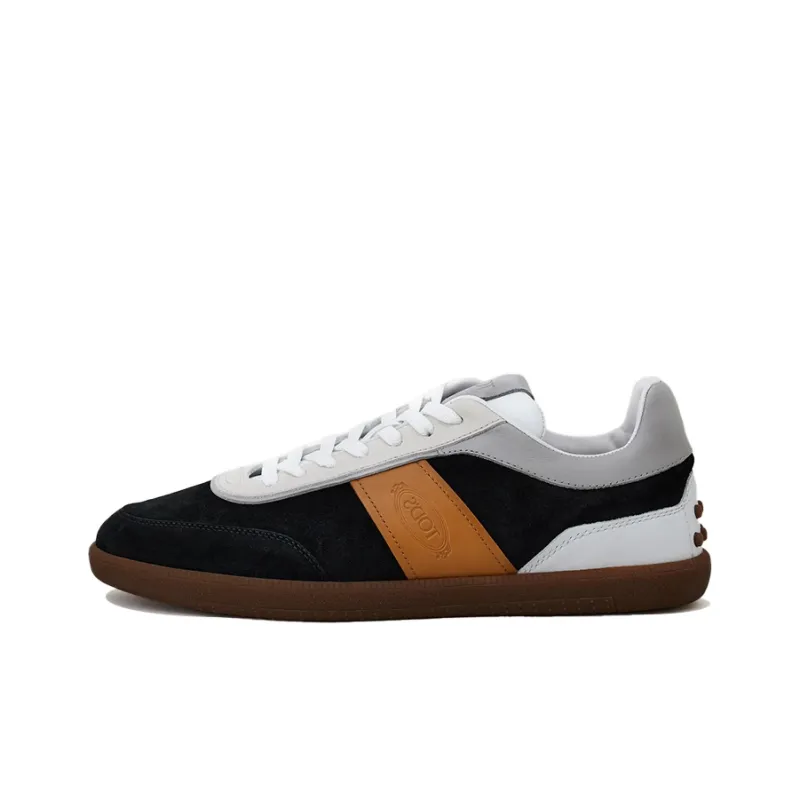 TOD'S Low Top Stylish Skateboarding Shoes Men's Black Brown Gray-0