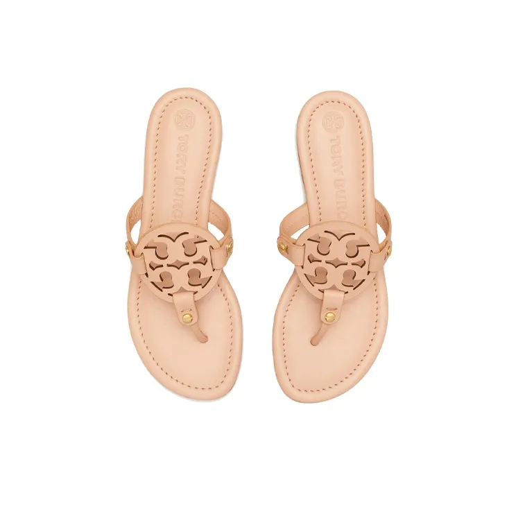 TORY BURCH Miller Cut-out Leather Flip-flops-3