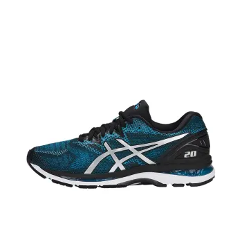 Asics GEL-Nimbus 20 Breathable And Wear-resistant Low-Top Running Shoes Men's Blue Black