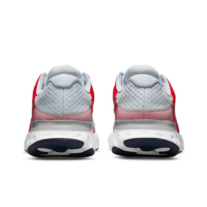 Nike Renew Run 2 Cushioning Anti-Slip Wear-Resistant Breathability Low-Top Running Shoes GS Gray Red-4
