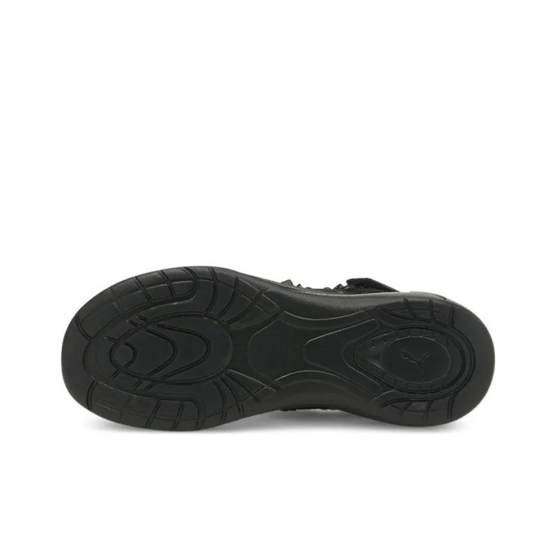 PUMA Sportie Strap Sandals Medium Heel Women's Black-4