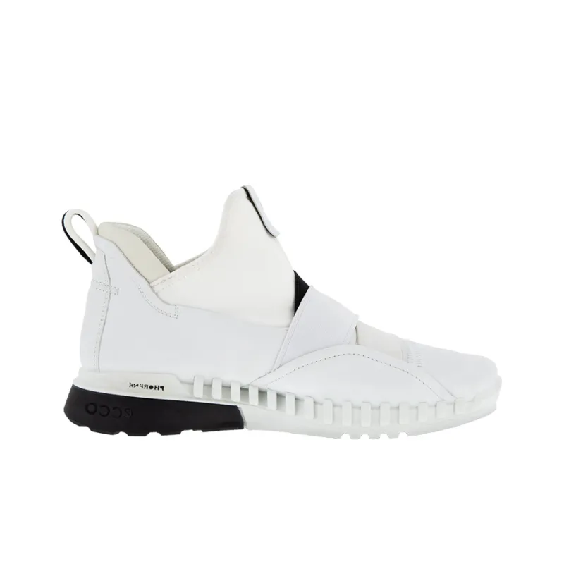 Ecco Zipfle Water Resistant Mid Top Running Shoes Women's White-1