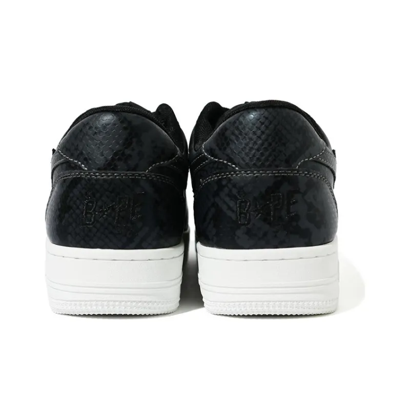 BAPE A BATHING APE Bape Sta Low Snakeskin Black 2020-3