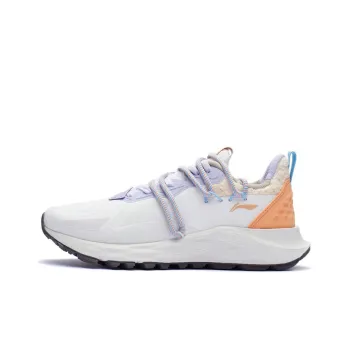 LiNing Cloud Shield PLUS Durable Breathable Low Top Running Shoes Women's Mist White