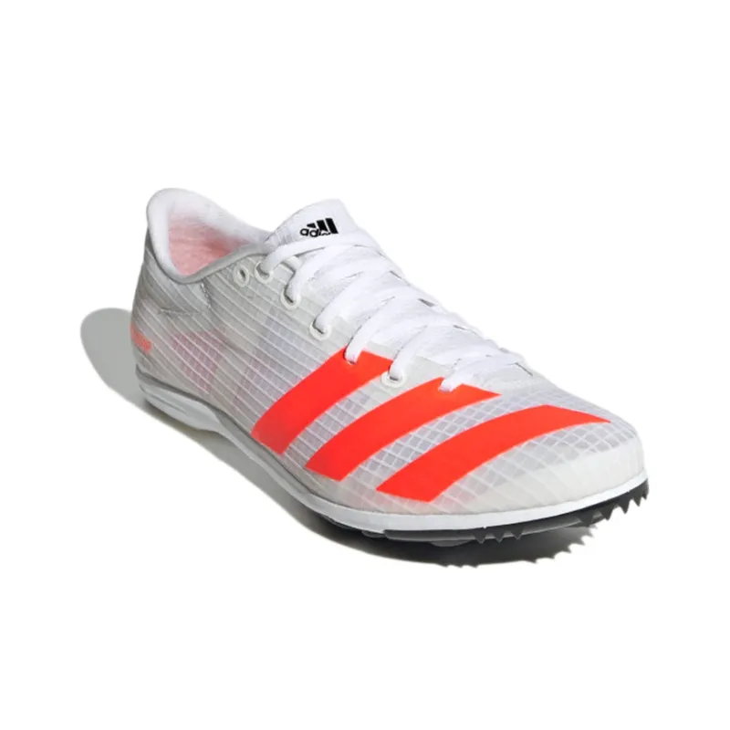 Adidas Distancestar Spikes Non slip Lightweight Low Top Running Shoes Women's Coral Orange-2