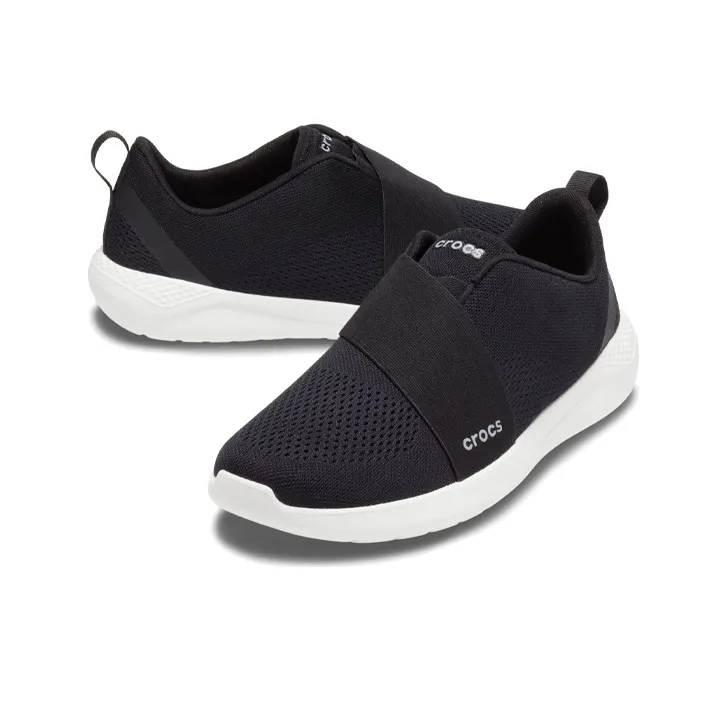 Crocs LiteRide Modform Slip-On Lightweight Breathable Cushioning Low-Top Running Shoes Unisex Black White-3