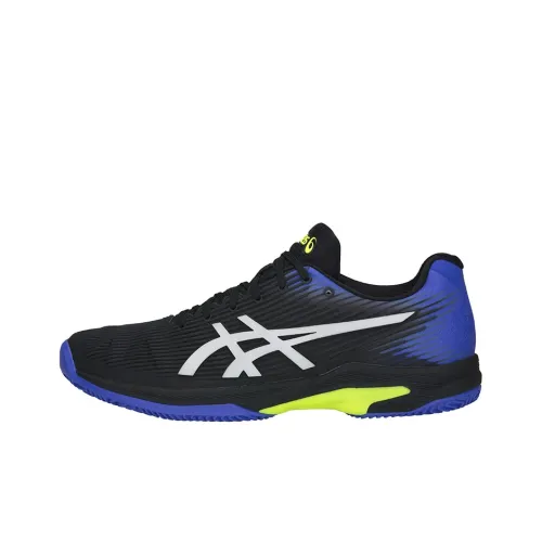 Asics Solution Speed FF Clay Wear-Resistant Low-Top Running Shoes Men's Black Blue