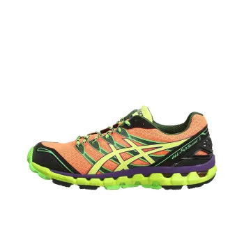 Asics Gel-Fuji Sensor 3 Gel-Fujisensor 3 Breathable Low-Top Running Shoes Men's Black Orange Green