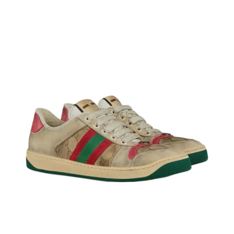 GUCCI Gg Screener Distressed 'GG Canvas   Pink'-2