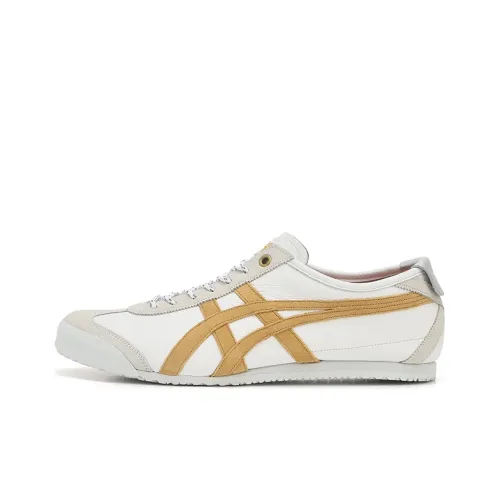 Onitsuka Tiger MEXICO 66 Casual Shoes Unisex Low-Top White/Gold