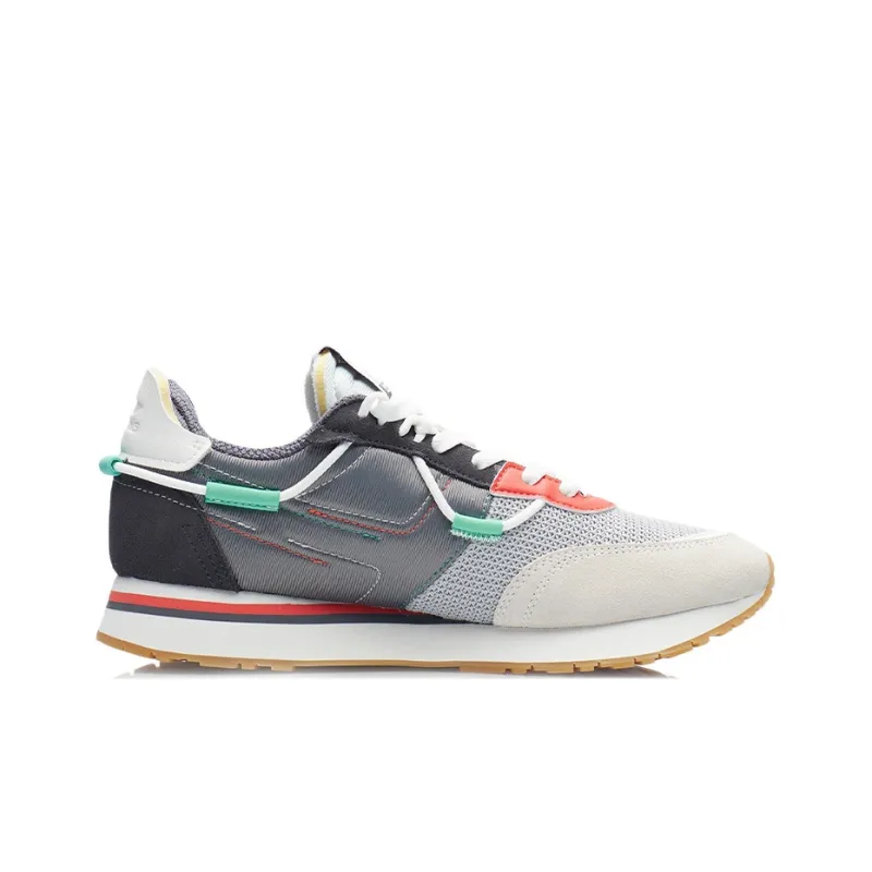 LiNing Shattered Stars Low-Top Running Shoes Men's Microcrystalline Gray-1
