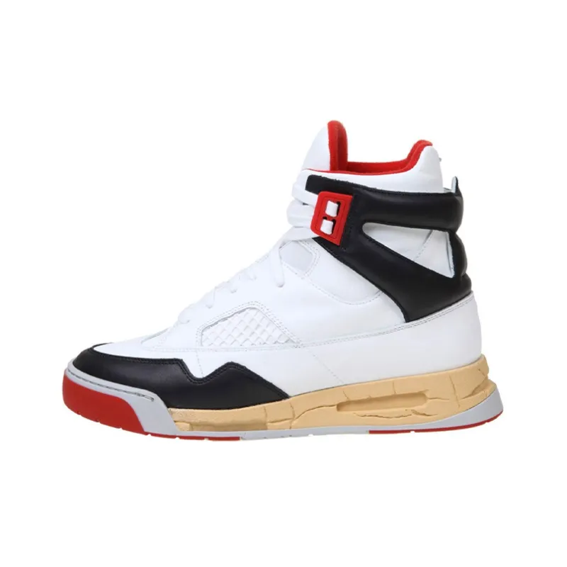 Maison Margiela DDSTCK Anti Slip Wear Resistant High Top Casual Shoes Men's White Red-0