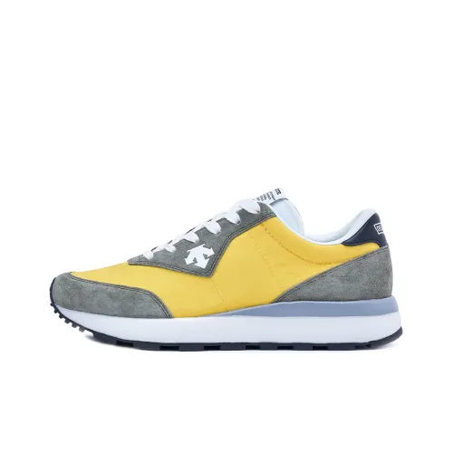 DESCENTE Heritage Style Casual Shoes Women's Low-Top Classic Yellow