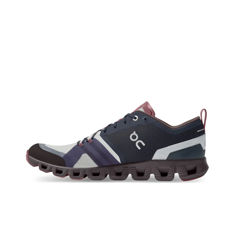 On Cloud X Shift Rebound Cushioning Breathable Abrasion Resistant Slip Resistant Low Top Running Shoes Men's Ink Black-0