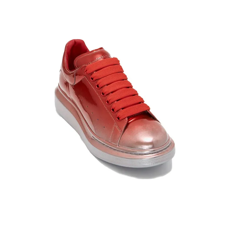 Alexander McQueen Oversized Sneaker 'Silver Red'-2