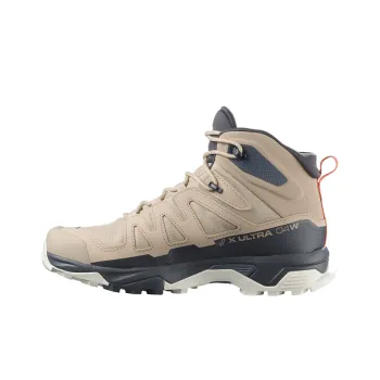 SALOMON X Ultra 4 Shock-absorbing And Waterproof High-Top Hiking Trekking Shoes Women's Apricot