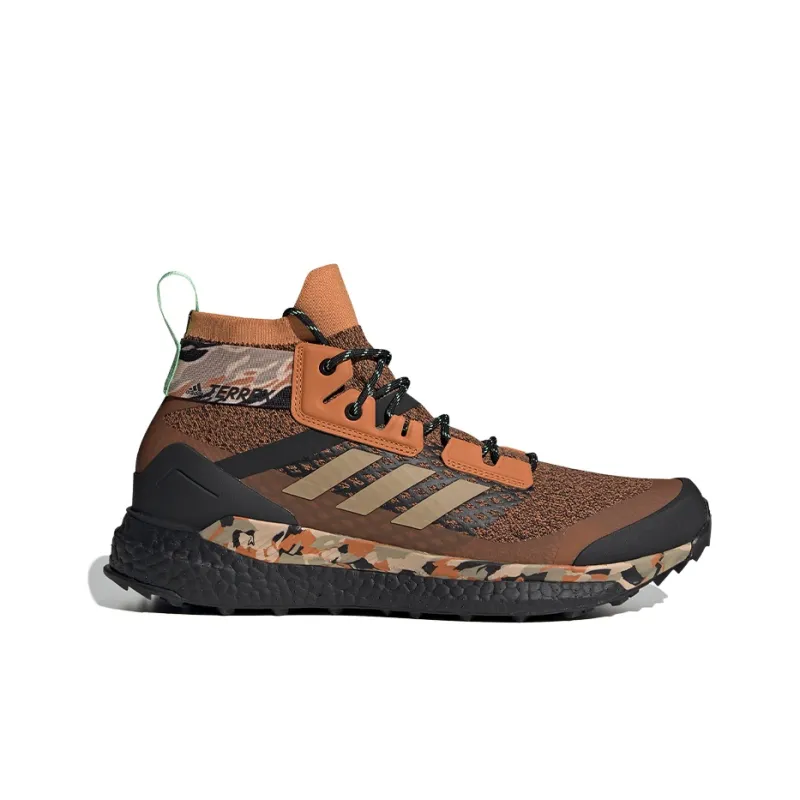 Adidas Terrex Free Hiker Slip-Resistant Mid-Top Trekking Shoes Men's Brown Black-1