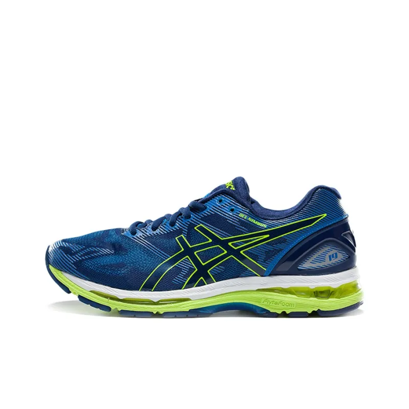Asics GEL-Nimbus 19 Running Shoes Men Low-Top Blue/Green-0