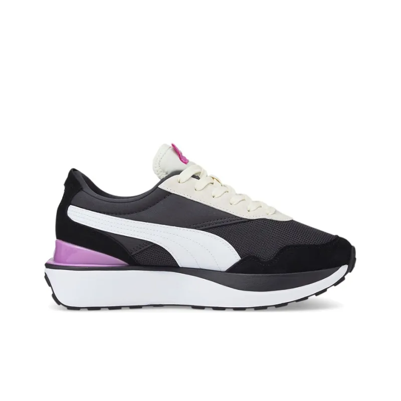 PUMA Cruise Rider GL Cushioning Anti-Slip And Wear-Resistant Low-Top Casual Shoes Women's Black White Purple-1