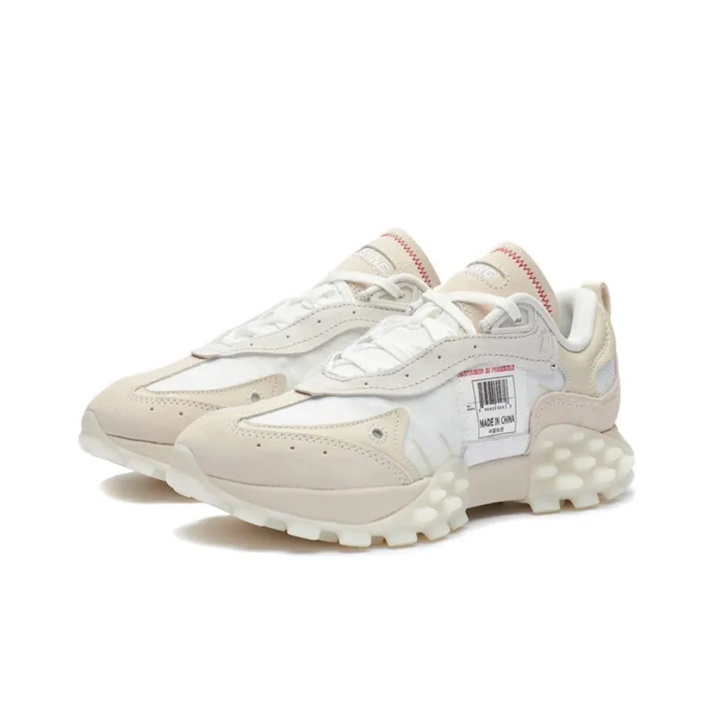 LiNing OVERLOAD Anti Slip And Wear Resistant Breathable Low Top Sports Casual Shoes Women's Ecru-2