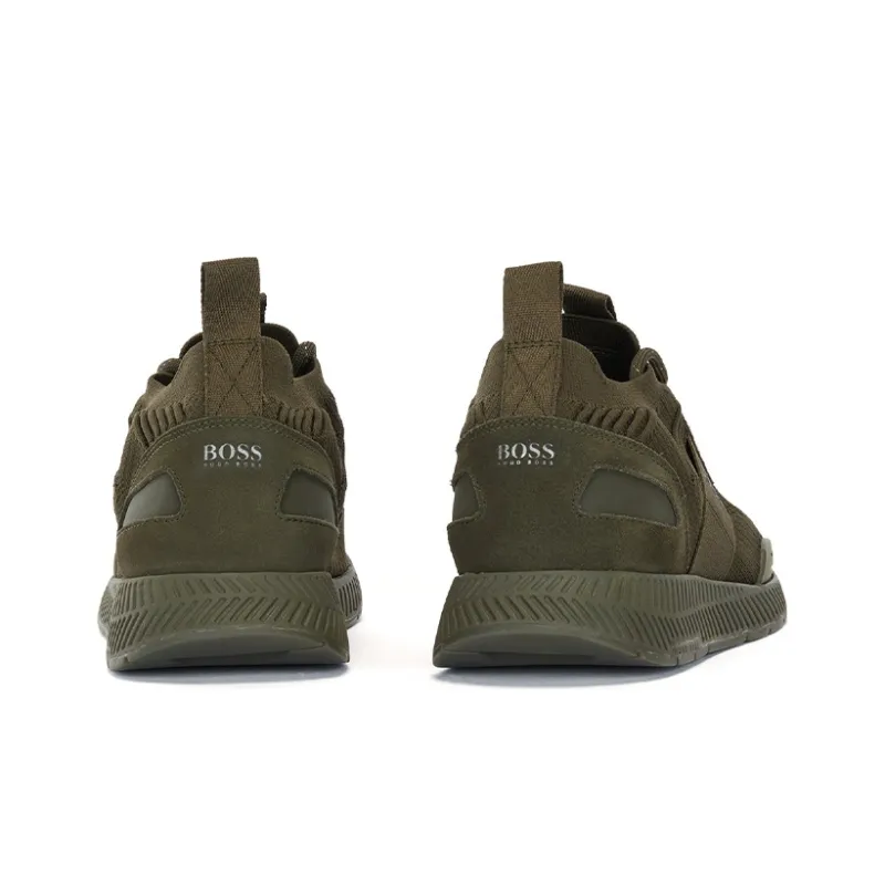 HUGO BOSS Casual Shoes Men Low-Top Dark Green-3
