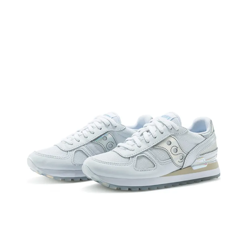 Saucony Shadow Original Low Top Running Shoes Women's White Silver Standard M-2
