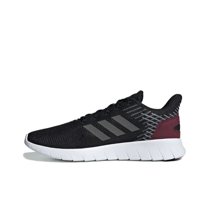 Adidas Asweerun Cushioning Anti-Slip And Wear-Resistant Low-Top Casual Running Shoes Men's Black Red White-0