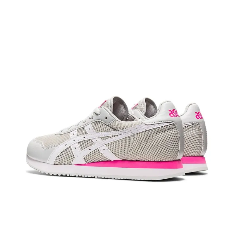 Asics Tiger Runner Anti Slip Wear Resistant Low Top Running Shoes Women's Gray White-3