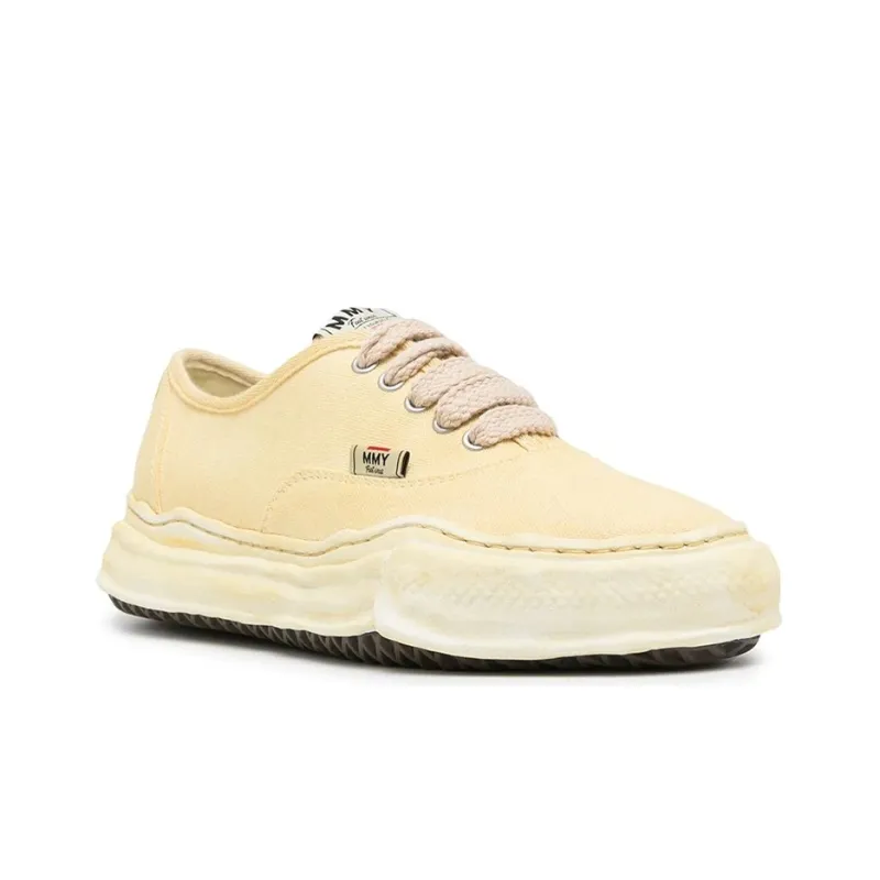 MIHARA YASUHIRO Baker Low-Top Stylish Skateboarding Shoes Men's Light Yellow-1
