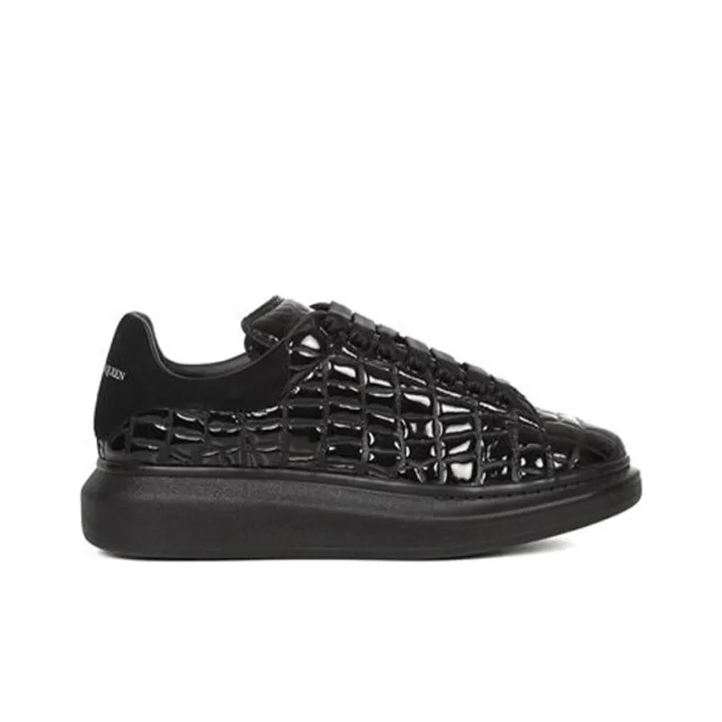 Alexander McQueen Low Top Casual Skateboard Shoes Men's Black-1