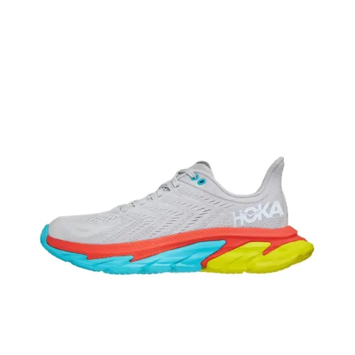 HOKA ONE ONE Clifton Edge Lunar Rock Cyan Red