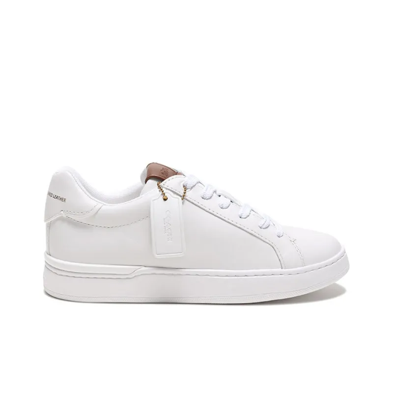 COACH Lowline Luxe Stylish Skateboarding Shoes Women's White-1