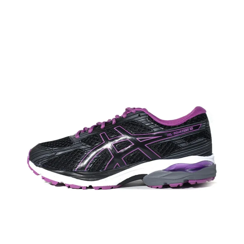 Asics Gel-Equation Running Shoes Women's Low-Top Black/Purple-0