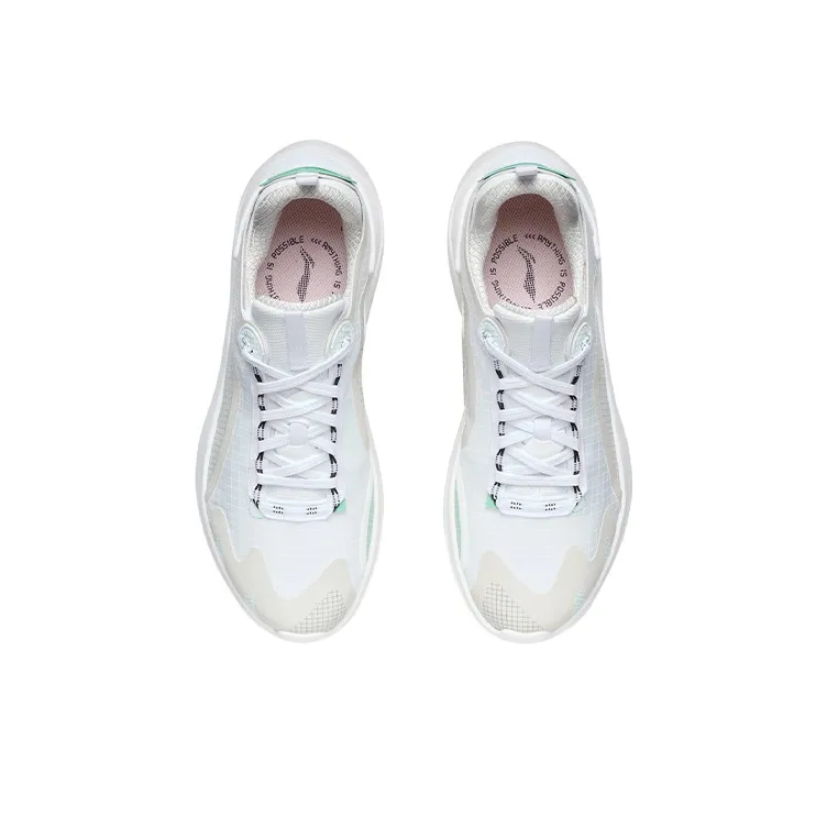 LINING Apocalypse Running Shoes Men Low Top White Green-3