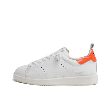 Golden Goose GGDB Starter Skateboard Shoes Women's White Orange Tail